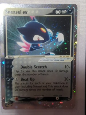 Sneasel ex  103/109 Ruby & Sapphire Holo LP Vintage 2003 w/ Swirl  