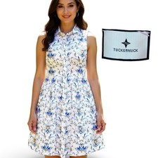 Tuckernuck Sleeveless Button Front Floral Print Dress Women's Small Preppy Chic