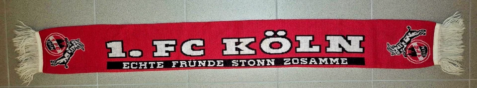 1. FC Köln Schal / ECHTE FRÜNDE STONN ZOSAMME / - Bild 1 von 1
