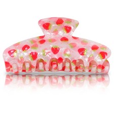 3.5 Inch Strawberry Hair Claw Clip Red Fruit Cute Thick Thin Accessories