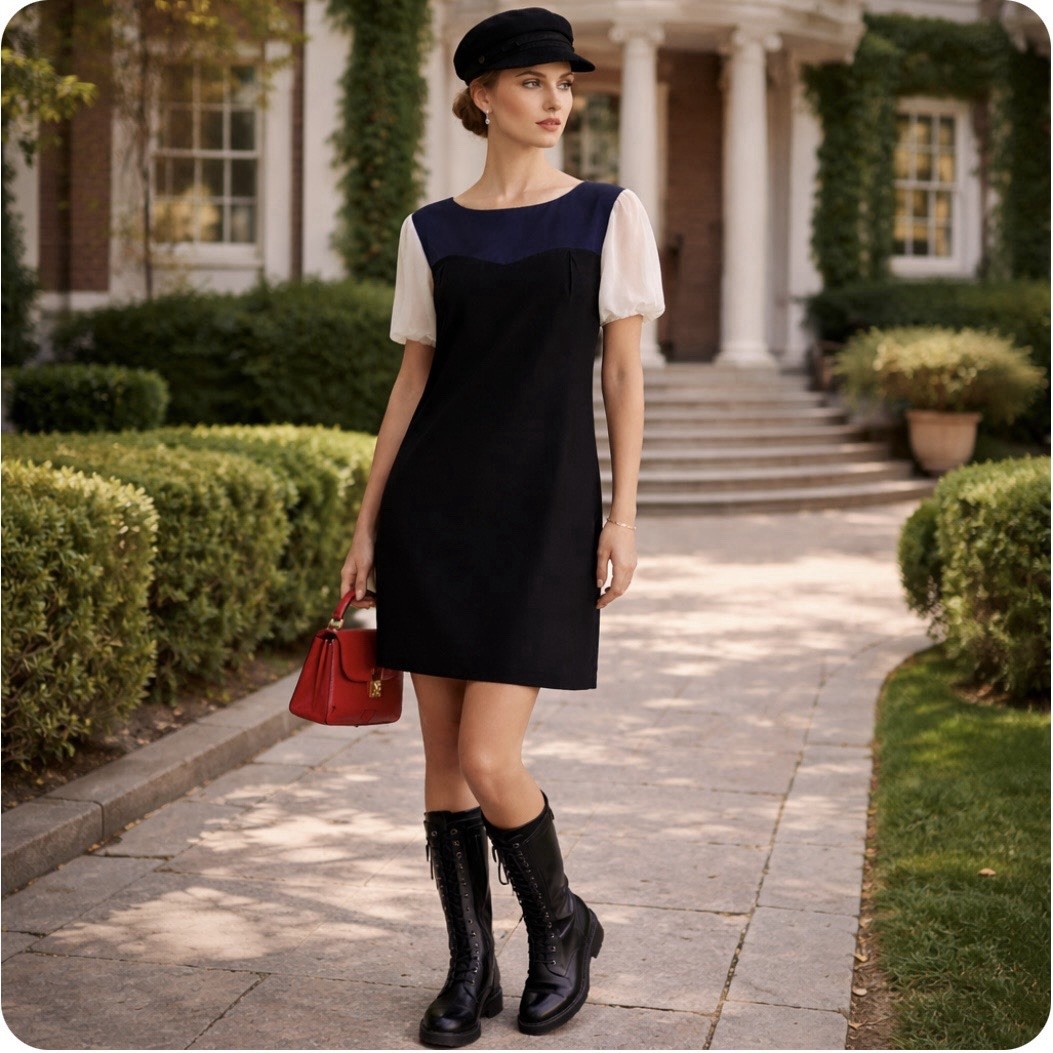 3.1 Phillip Lim Sheath Shift Dress Wool Silk Balloon Sleeves Pockets Academia 4
