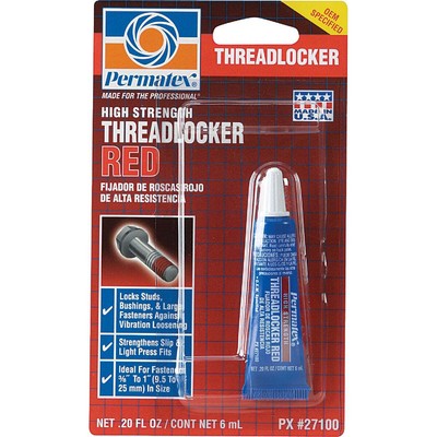 PERMATEX 0.2 Oz. Red High Strength Threadlocker 27100 PERMATEX 27100