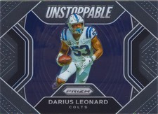 Darius Leonard 2020 Panini Prizm Football NFL Unstoppable Insert Chrome Card #10
