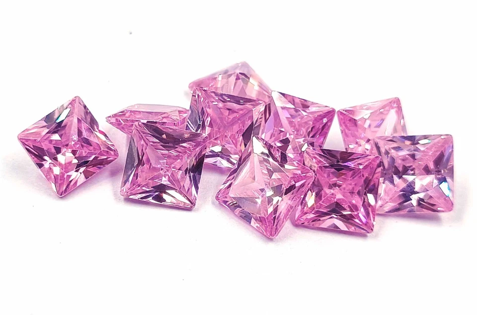 10 Pcs Certified Pink Sapphire Lot 8x4mm Princess Cut Natural Loose Gemston - Image 4 of 4