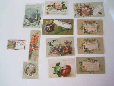 Victorian Trade Cards Reward Of Merit Lot 12