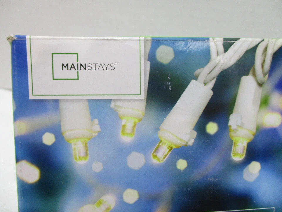 Mainstays Mini String Lights Warm White 100 LED White String Indoor Outdoor New - Image 3 of 4