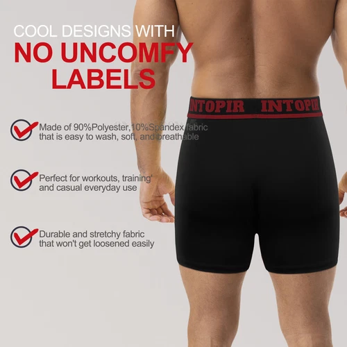 Confezione 5 Boxer Uomo Slip Sportivo Sportivo Intimo Comodi Freschi Asciugatura Rapida Tronchetti - Foto 6 di 18