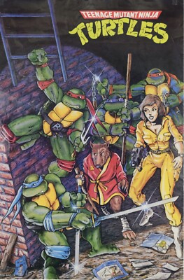 T.M.N.T Teenage Mutant Ninja Turtles 1988 Poster 216 SEALED April