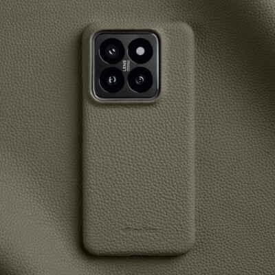 Lychee Texture Genuine Leather Ultra Thin Back Case Cover fr Xiaomi 12 13 14 Pro