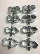 Chain Link Fence Panel Clamps/Kennel Clamps 1-5/8" x 1-5/8" - 8 Sets Pack