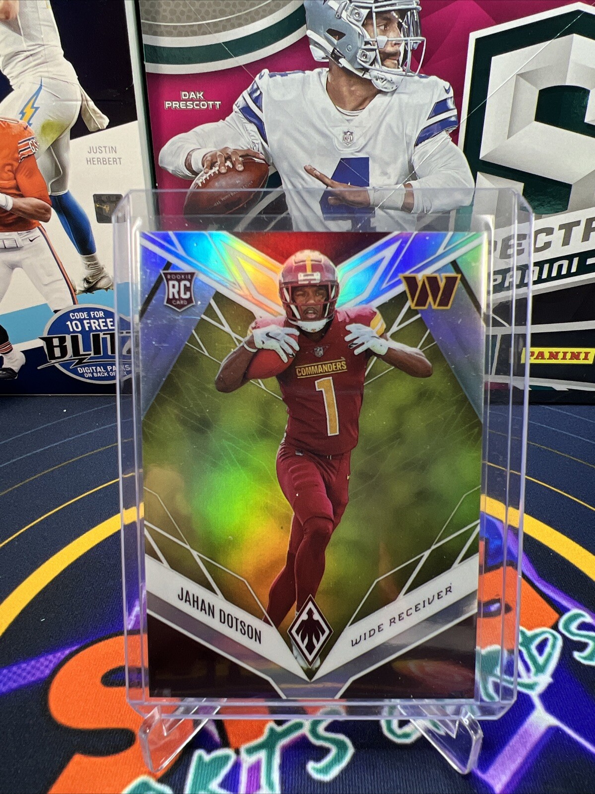 2022 Phoenix Jahan Dotson Rookie Yellow /75 Washington Commanders #110