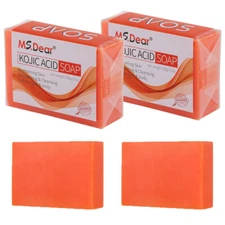 2PCS Kojic Acid Soap Dark Spot Remover Skin Lightening Whitening For Face & Body