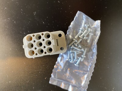 Harting 09120083101 Han Q 8/0 BU-C Wringeinsatz, innen, 16 A, 10Stück Packung