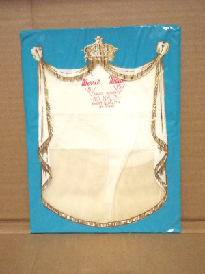 'Merrie Maid' Fully Fashioned Cuban Heel Stockings Size 9  White - New