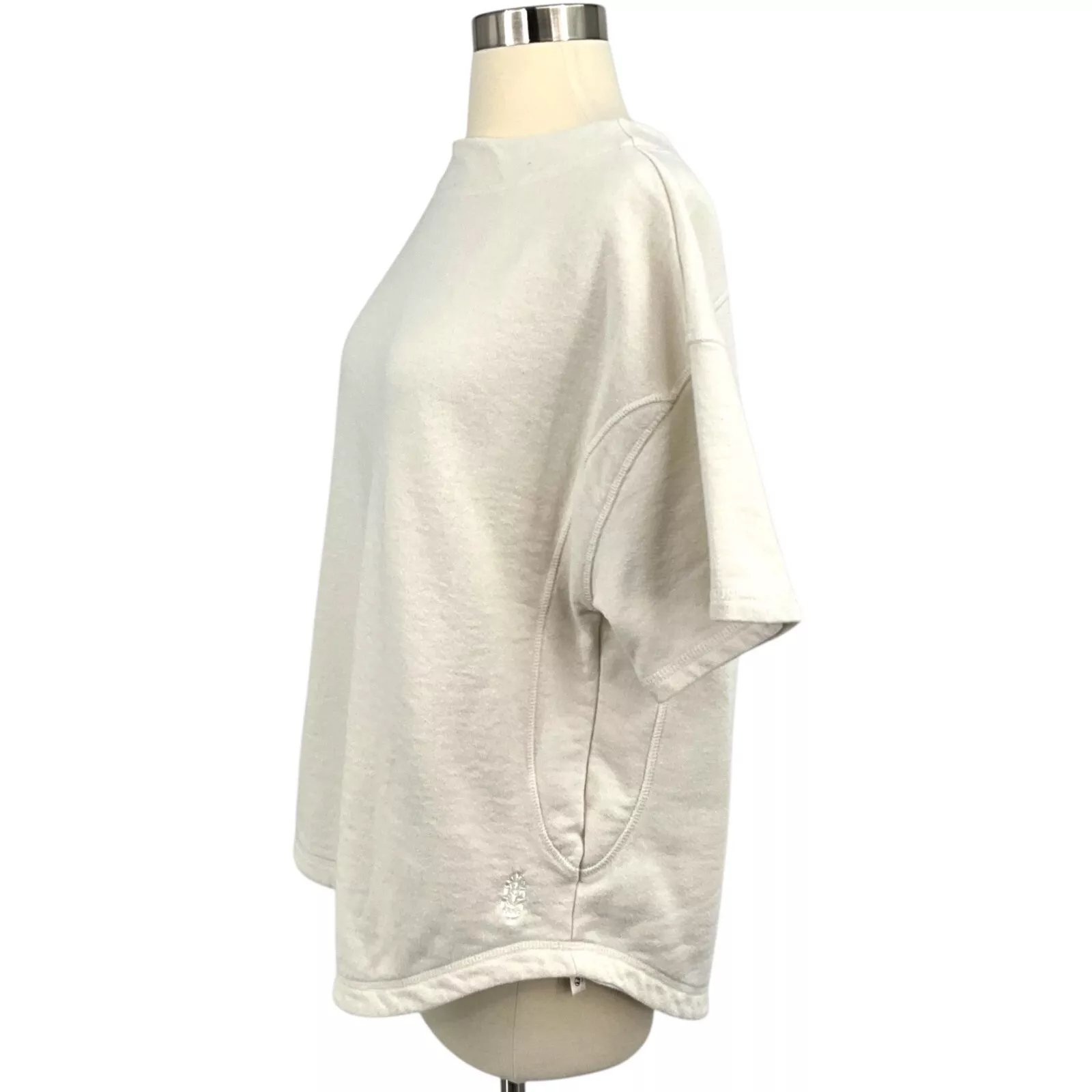 free-people-movement short sleeve pockets lounge casual sweatshirt