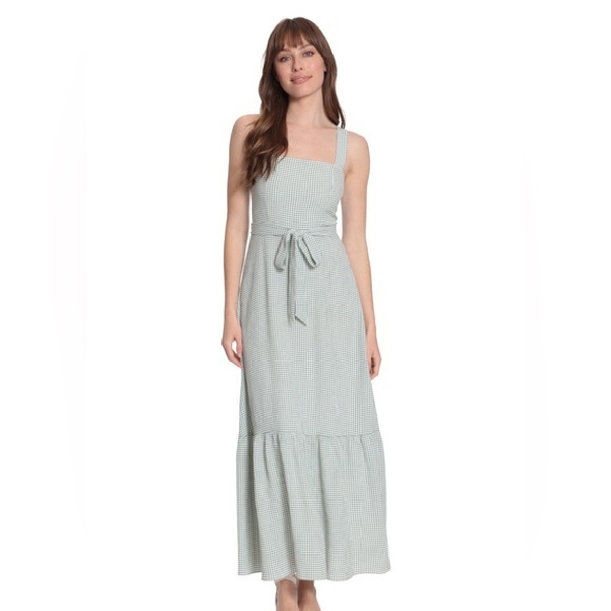 chinese dress ladies London Times Women's Dresses Sleeveless Jewel Neck Pleat Tuck Maxi Dress |  Plus Sizes main image 1