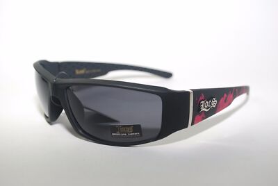 Locs Sunglasses HARDCORE Cholo Shades Eazy E Mad Dogger FLAMES Blk 9078 HTF