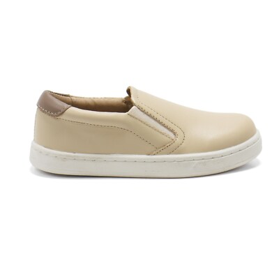 Boys Shoes Old Soles Hoff Slip On Beige Leather Loafer Kids  display picture 2