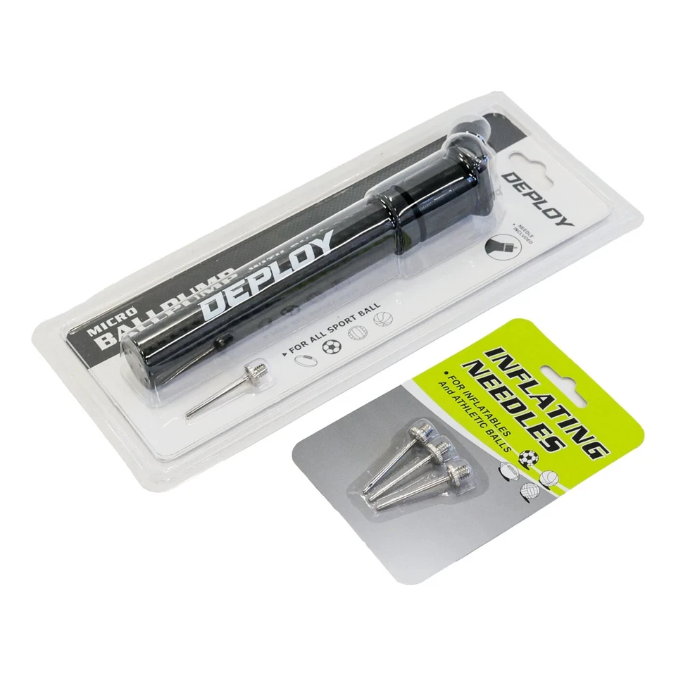 FOOTBALL PUMP, LIGHTWEIGHT COMPACT CARBON FIBRE PUMP (OPTION WITH EXTRA NEEDLES) - image 2 of 3