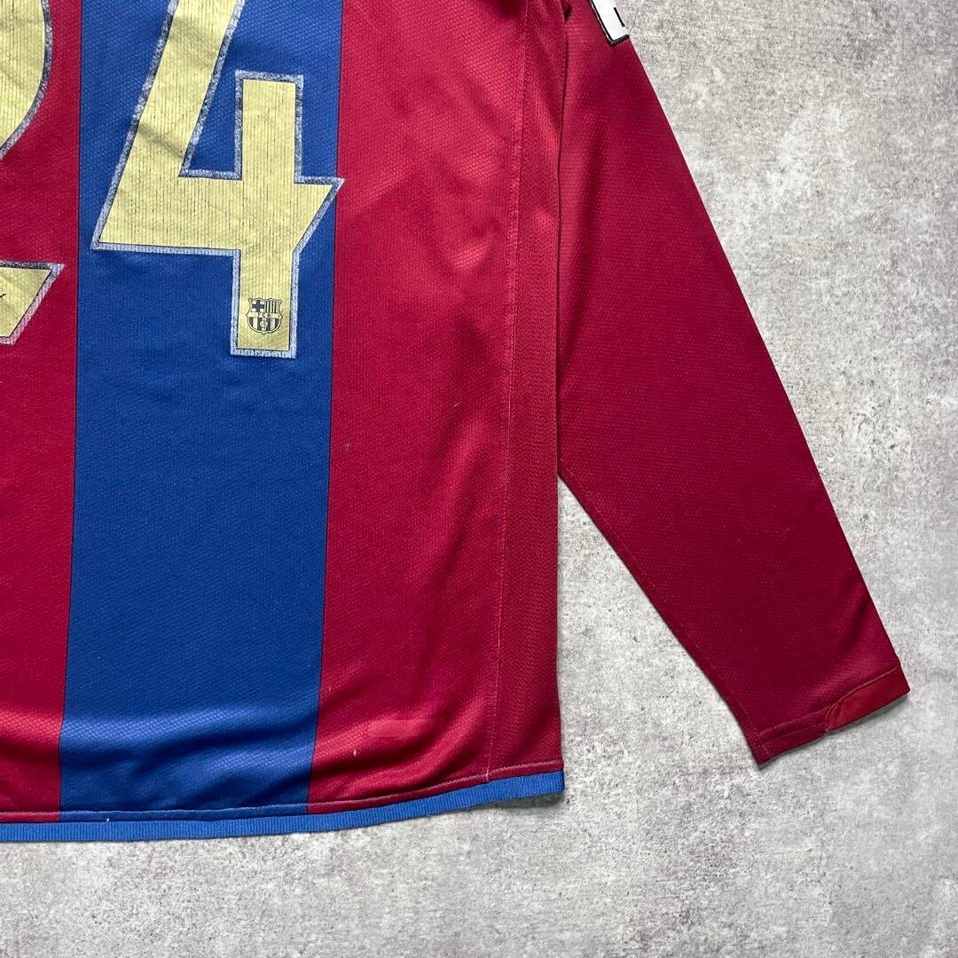 2006-07 Barcelona Home L/S Jersey INIESTA #24 Nike Size L 