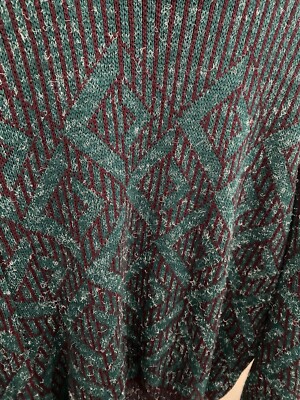 Pull Vintage Claybrooke Homme - Taille XL, Marron, Laine Et Acrylique, Motif Abstrait, Années 90, Très Bon état