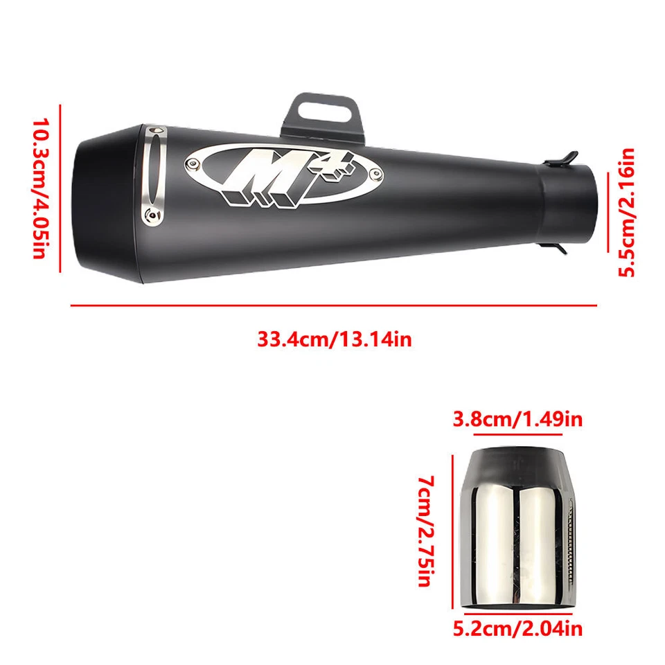 Tubo silenciador de escape de motocicleta DB Killer Slip M4 escape para GSXR 750 YZF R6 WH Foto 4 de 4