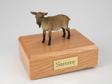 Goat Brown Figurine Wildlife Cremation Urn Available in 3 Diff. Colors  4 Sizes