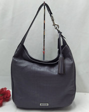 Coach Dark Purple Leather Tassel Zipper Closu...