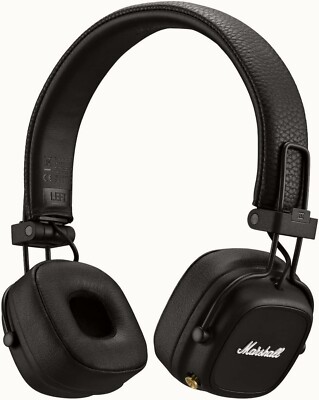 Marshall Major IV On Ear Bluetooth Schwarz Kopfhörer, Faltbare Kabellose Ohrhörer