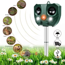 Solar Ultrasonic Bird Repellers Pest Control Scarer Deterrent Fox Motion Sensor