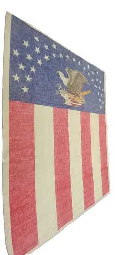 Vintage American Eagle Flag Banner, Patriotic Folk Art - Picture 7 of 7