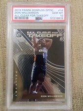 2019 Donruss Optic Zion Williamson Rookie All Clear For Takeoff Gem Mint PSA 10