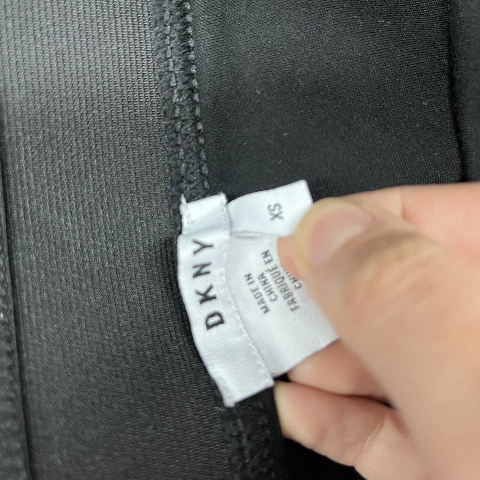 Leggings DKNY para mujer negros de cintura alta talla XS Foto 2 de 4