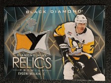 2024-25 UD Black Diamond #DMR-EM Evgeni Malkin #/25 SSP GU DIAMOND MINE Relic