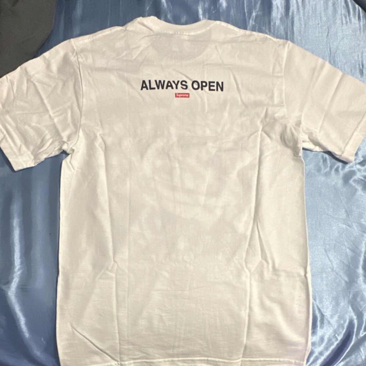 Supreme Always Open Graphic Print White Cotton Jersey T-Shirt