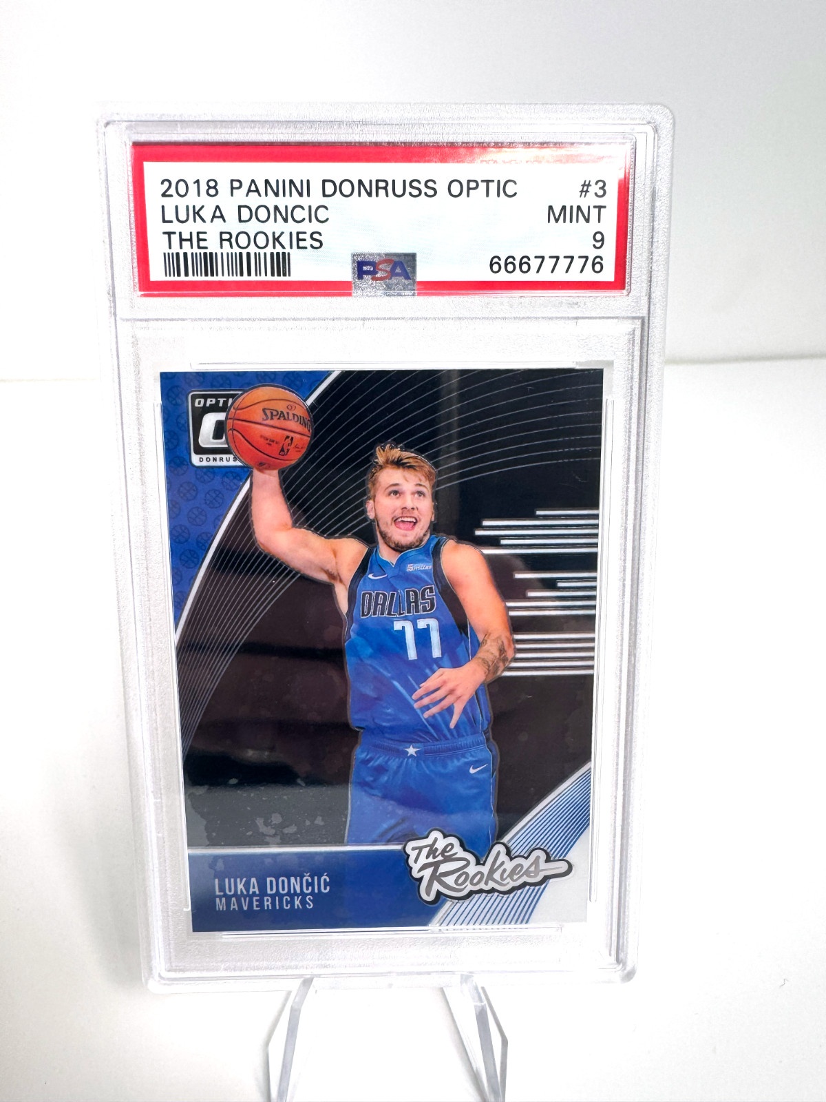 Luka Doncic PSA 9 3 Card Lot RC Donruss #177 Optic #3 Nat VIP Sequential Certs view 4