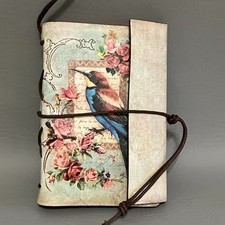 Bird Rose Journal Travelers Notebook Vintage Look Junk Journal Ring Bound