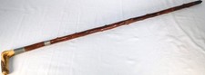 Antique 1800's Stag Antler Silver Irish Blackthorn Veteran Blade Walk Stick Cane