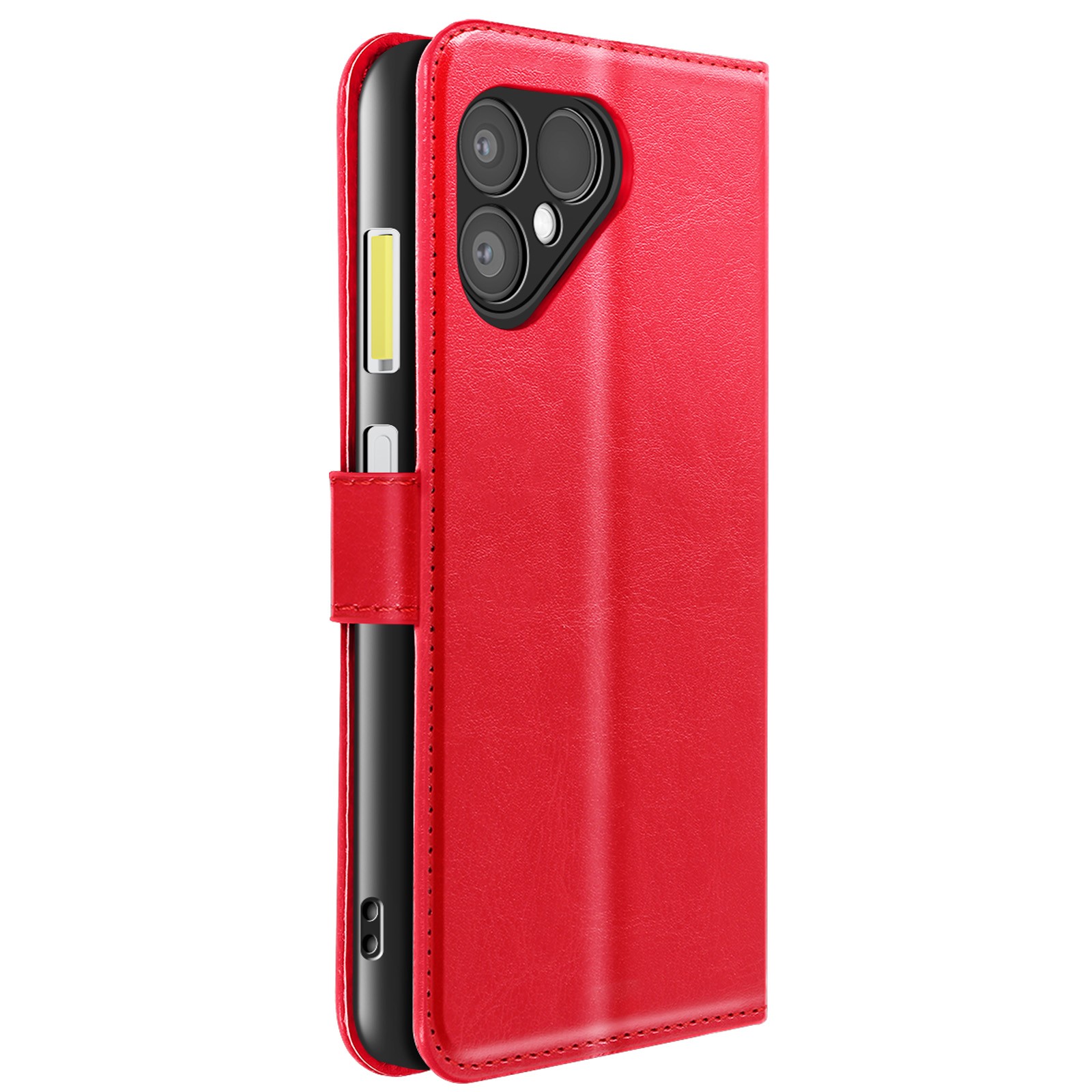 Étui Portefeuille Fairphone 6 Rouge Housse Protection Antichoc Portes-Cartes Mayaxess