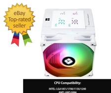 CPU Cooler 120 White Dual Towers Dual Fans 1850RPM 10 5V ARGB AM4/AM5 LGA1700