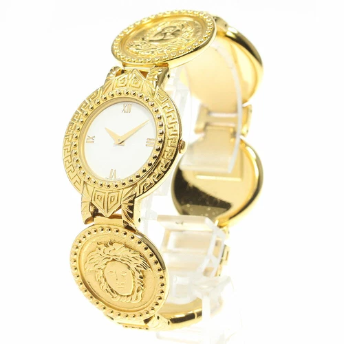VERSACE 7008002 Medusa Coin Watch orologio da donna al quarzo con scatola garanzia