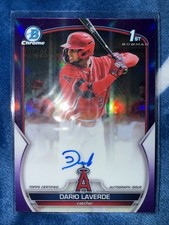 2023 Bowman Chrome - Prospect Autographs Dario Laverde #CPA-DL Purple Refractor