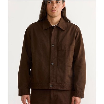 SMOCK X Mohawk General Store Lang Brown Twill Workwear Jacket USA Made Men's XXL