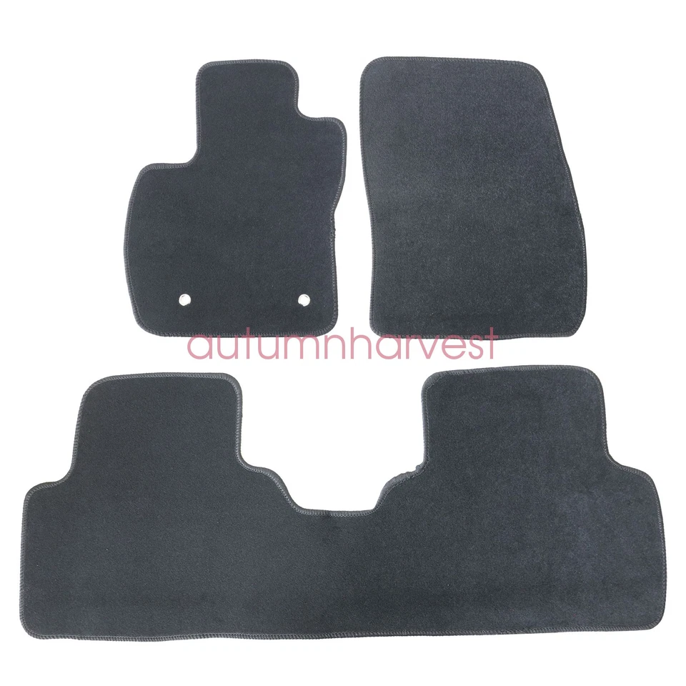 Alfombrillas de terciopelo delanteras y traseras negras 3 piezas nuevas para Mazda 5 2011-2015 Foto 4 de 4