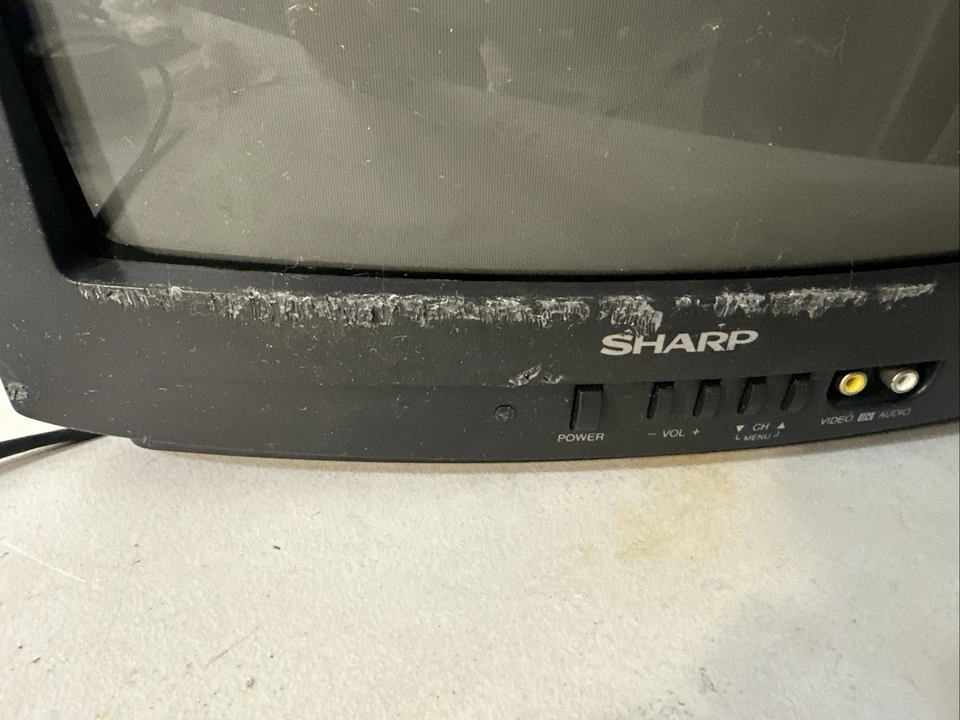 SHARP 13" CRT TV Retro Gaming Color Television Model 13N-M100B W/ Remote Working - Image 3 of 4
