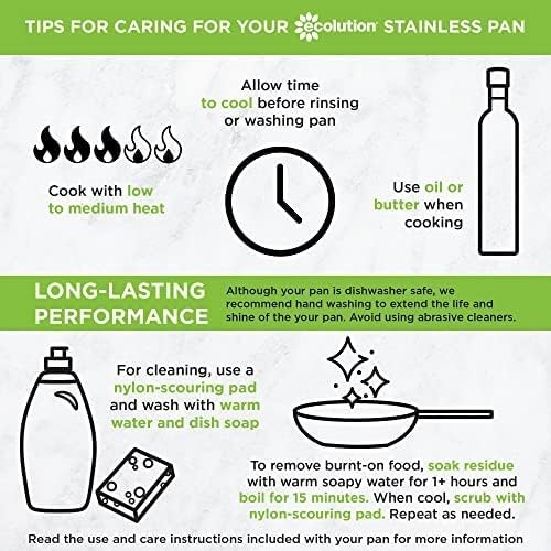 Ecolution Stainless Steel Stock Pot, Encapsulated Induction Ready Cooking Pot wi