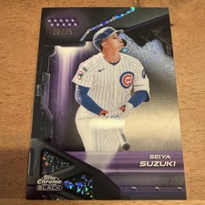 Topps 2026 Chrome Black Seiya Suzuki /75 Purple Refractor #117 Chicago Cubs🔥🔥