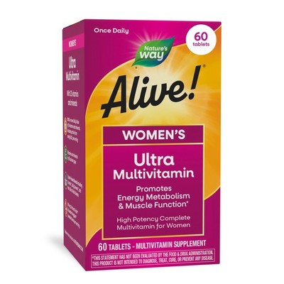 Nature's Way Alive! Ultra Multivitamin for Women, 60 Count (Pack of 1)