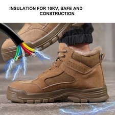 Electrical Hazard Rate Work Boots Slip Resistant Outsole Shock Absorbing