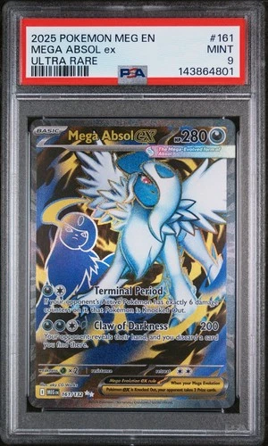 MEGA ABSOL EX #161 ULTRA RARE FULL ART 2025 POKEMON MEG EN MEGA EVOLUTIONS PSA 9